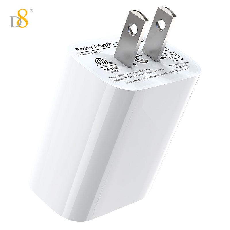 D8 TPE Type-C to Lghtning mfi Cable and 20W single port PD fast charging wall charger set