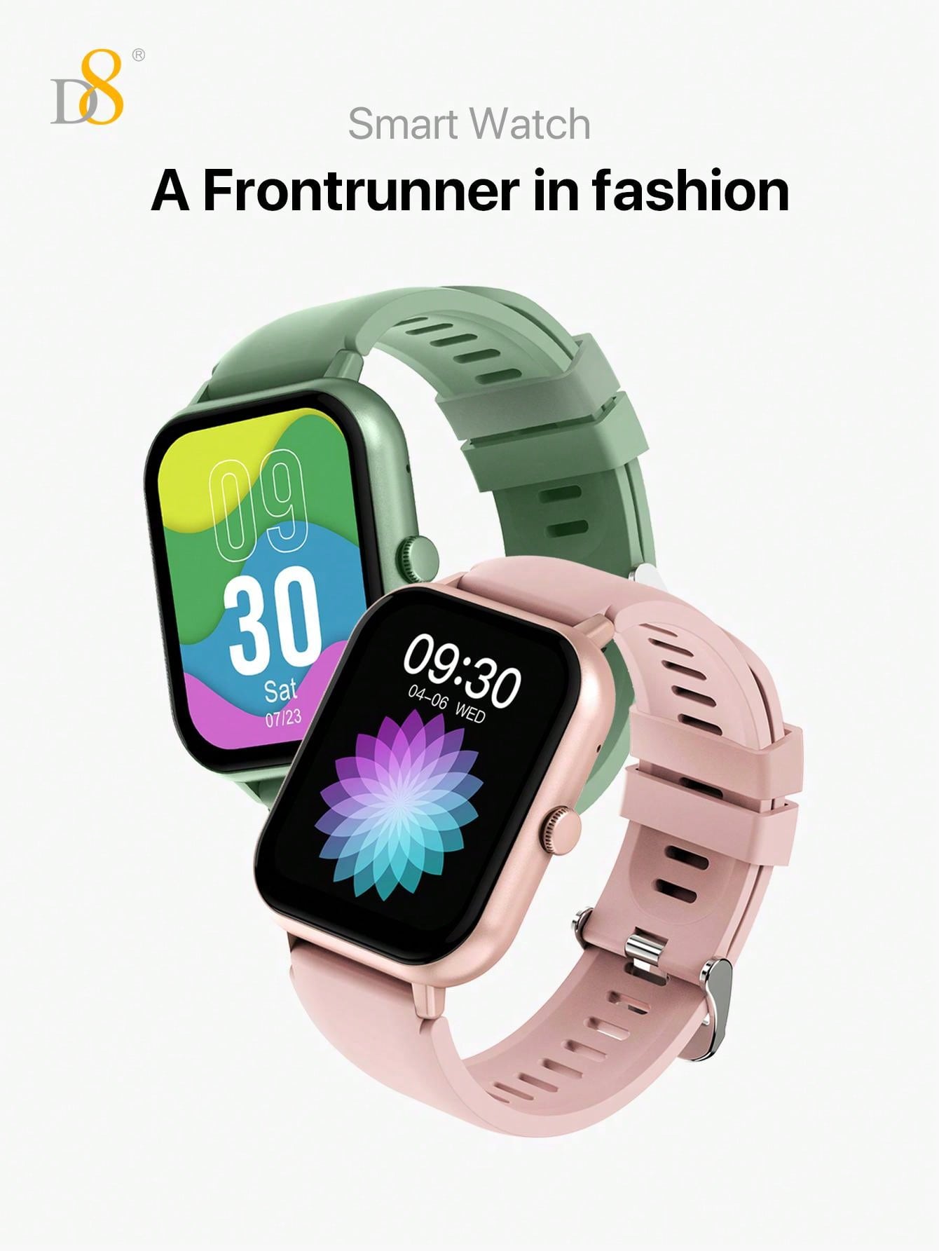 D8 Women's Smartwatch, 1.83" Touchscreen, Waterproof, 100+ Sports Modes