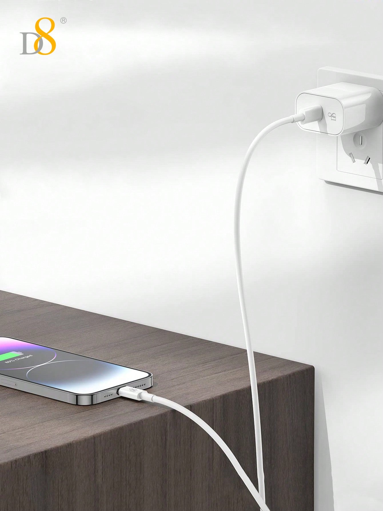 D8 MFi Certified iPhone Charger Cable (3-Pack, 3.3FT) - USB C to Lightning