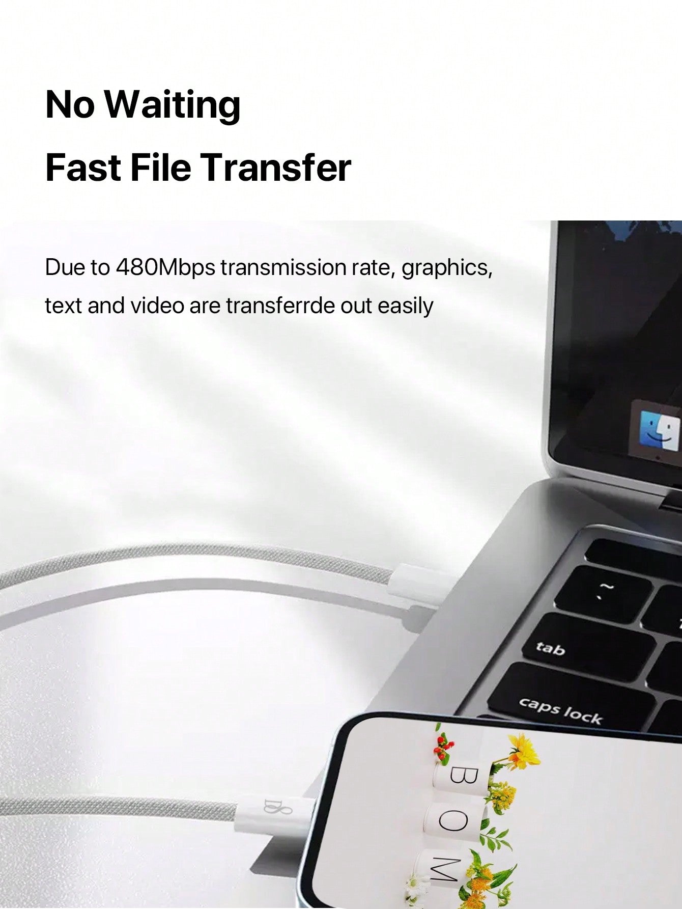 D8 20W USB C Fast Charger, PD Power Wall Charger, USB C to USB C Cable for iPhone 15, iPad