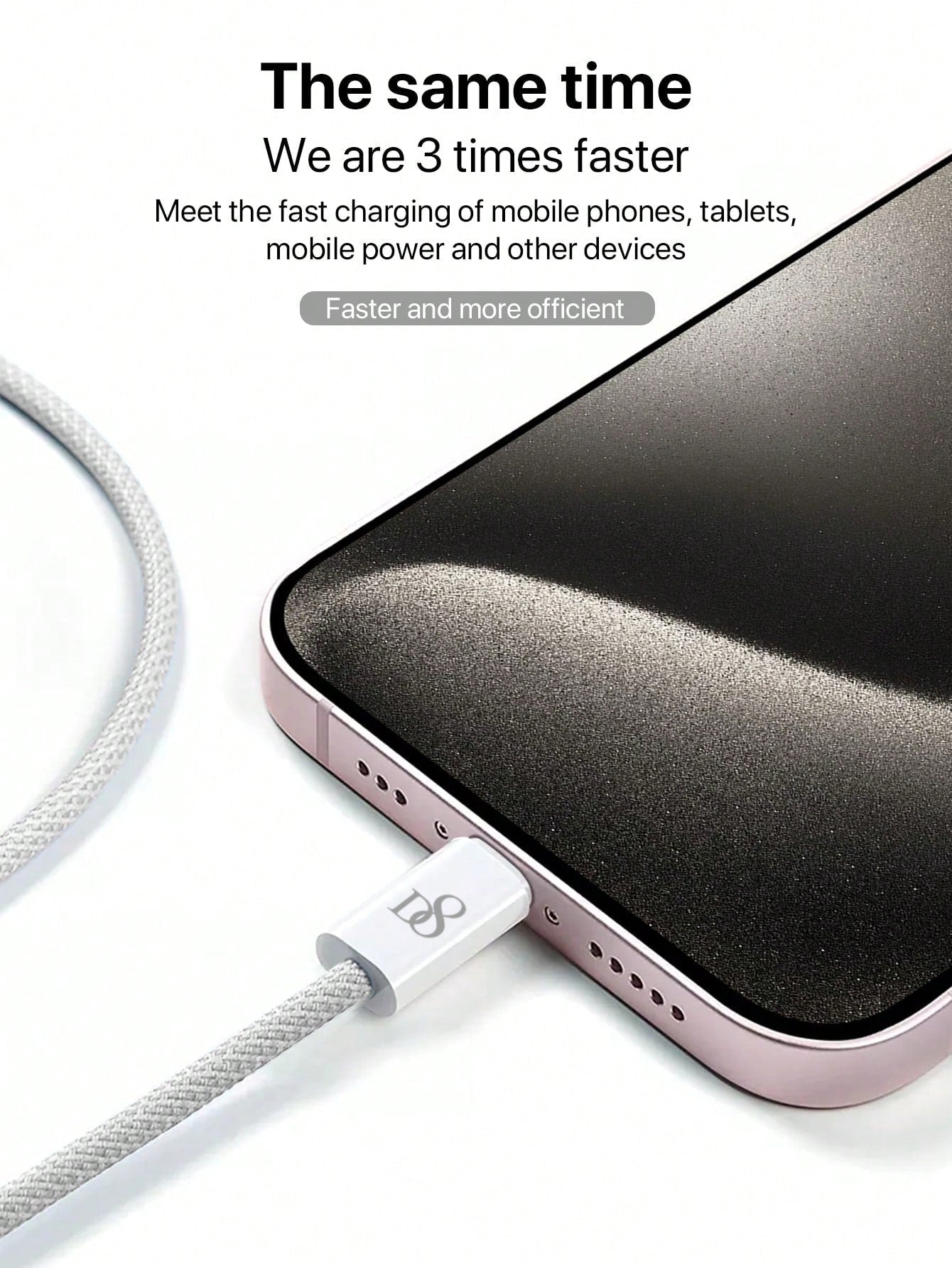 D8 20W USB C Fast Charger, PD Power Wall Charger, USB C to USB C Cable for iPhone 15, iPad