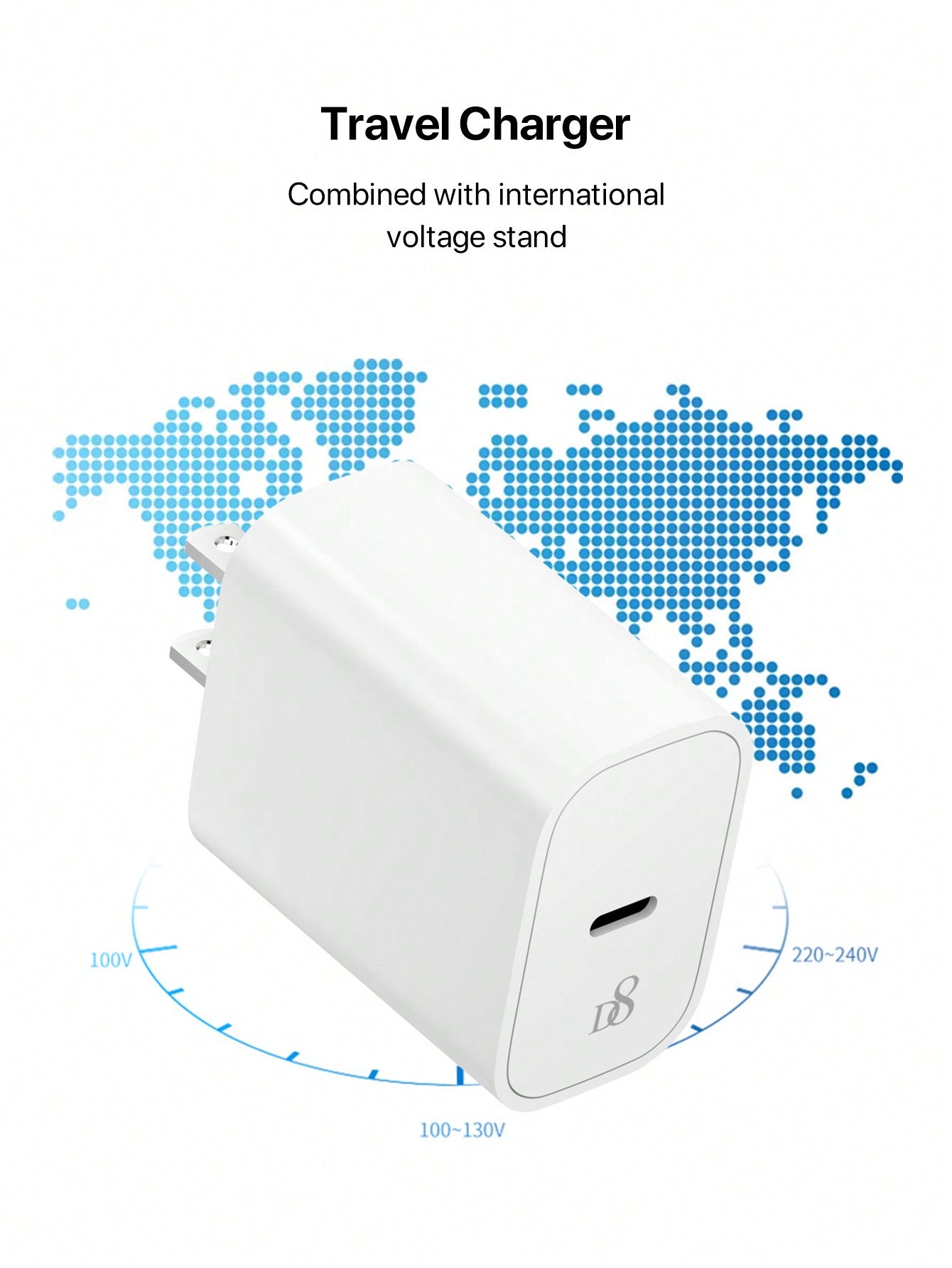 D8 20W PD USB-C Wall Charger 2-Pack with 3.3FT Fast Charging Cable, MFi Certified