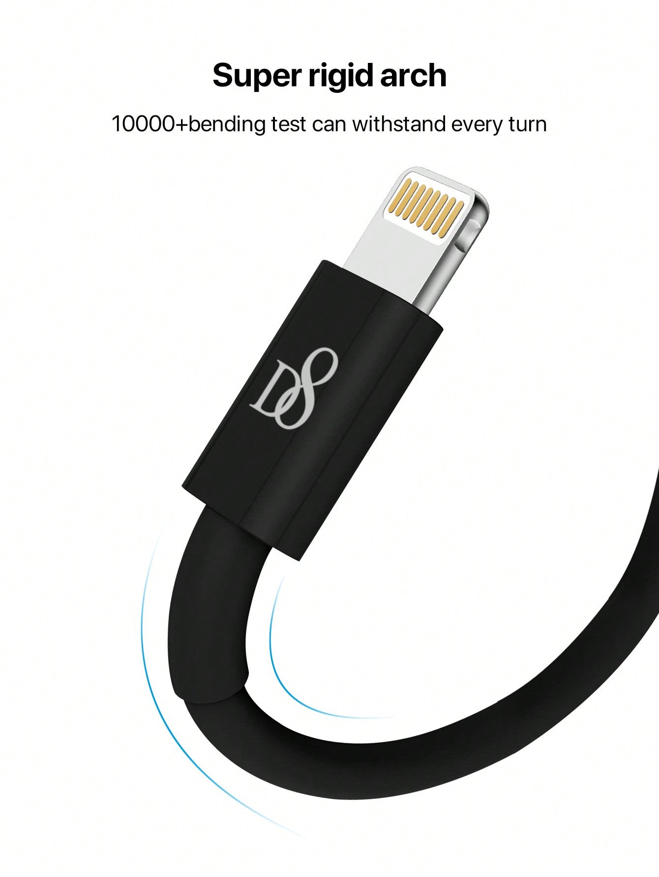 D8 MFi Certified iPhone Charger Cable (3.3FT, USB A to Lightning, 2.4A Fast Charging)