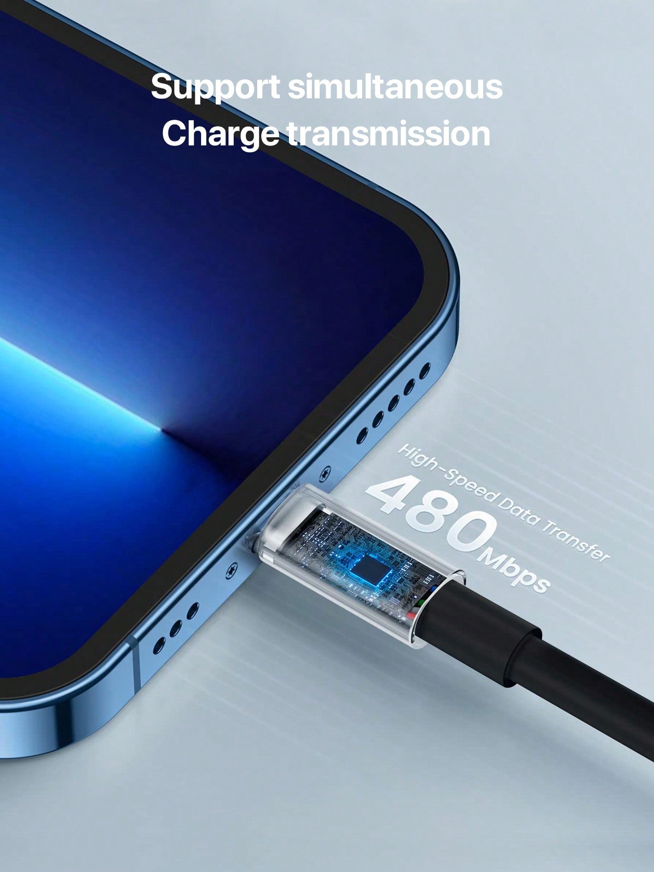 D8 MFi Certified iPhone Charger Cable (3.3FT, USB A to Lightning, 2.4A Fast Charging)