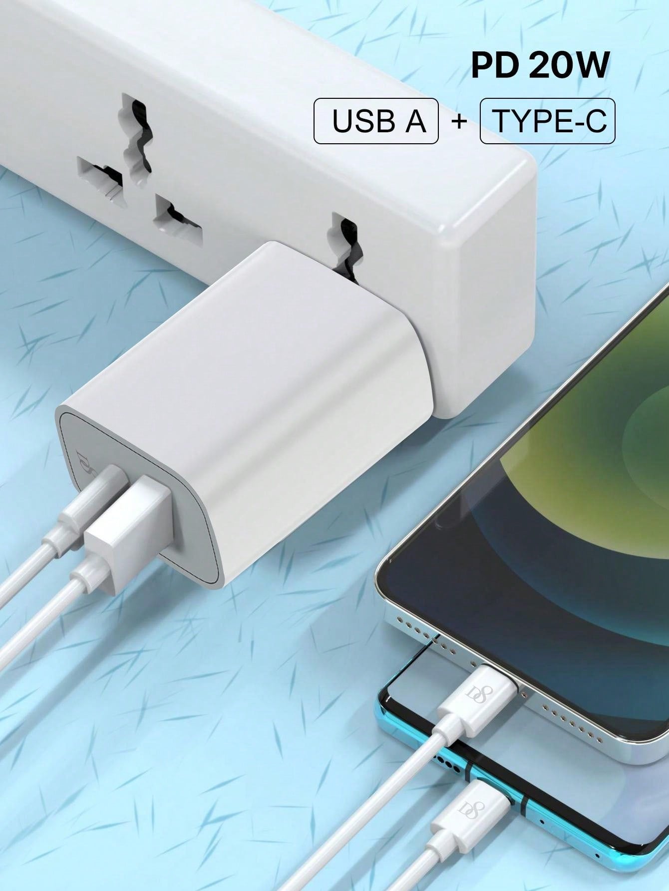 D8 MFi Lightning Cable 3-Pack, USB-C & USB-A, PD Fast Charge for iPhone/iPad