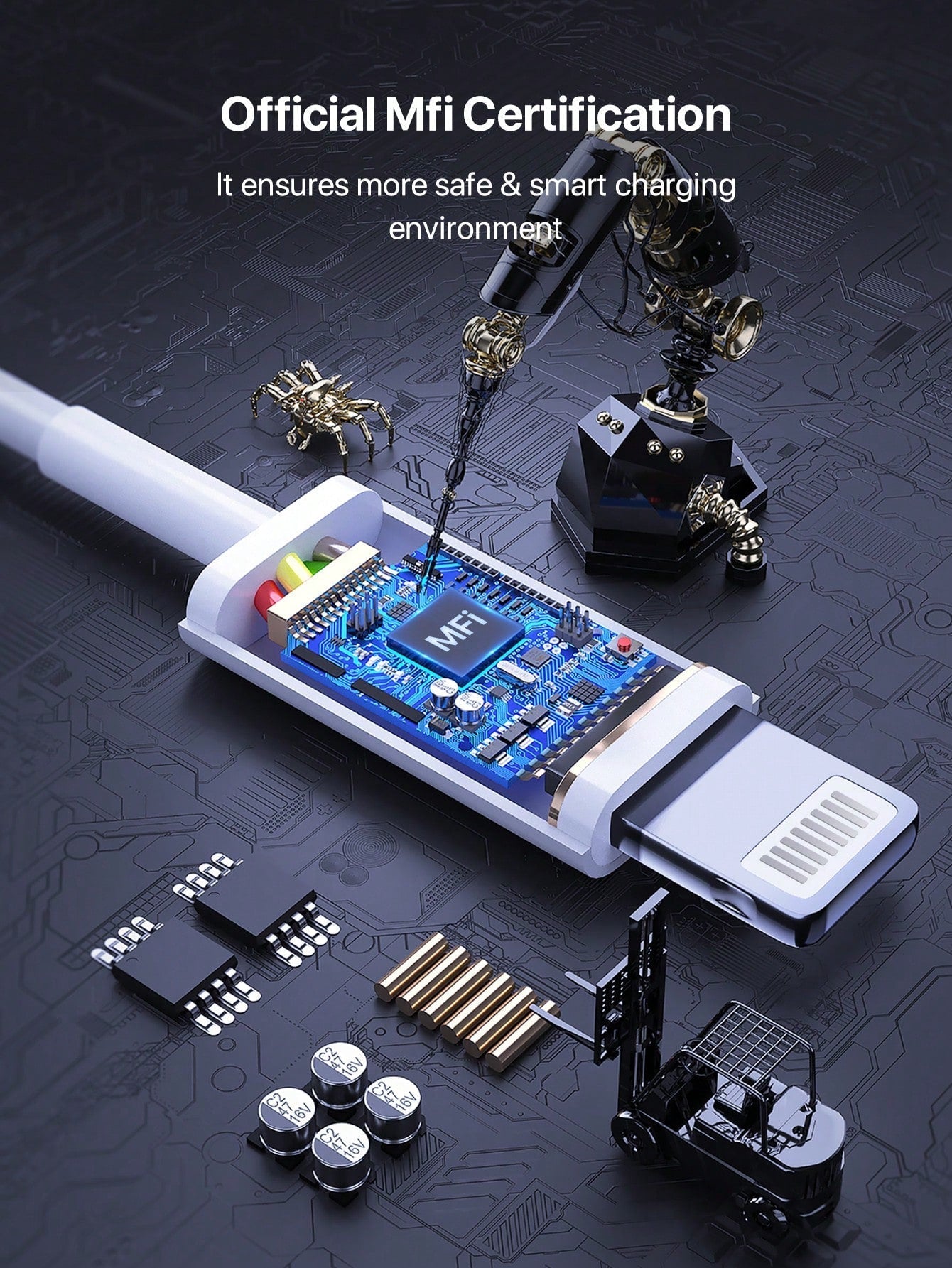 D8 USB-C to Lightning Cable, MFi Certified, PD Fast Charging (1M/3.3FT)