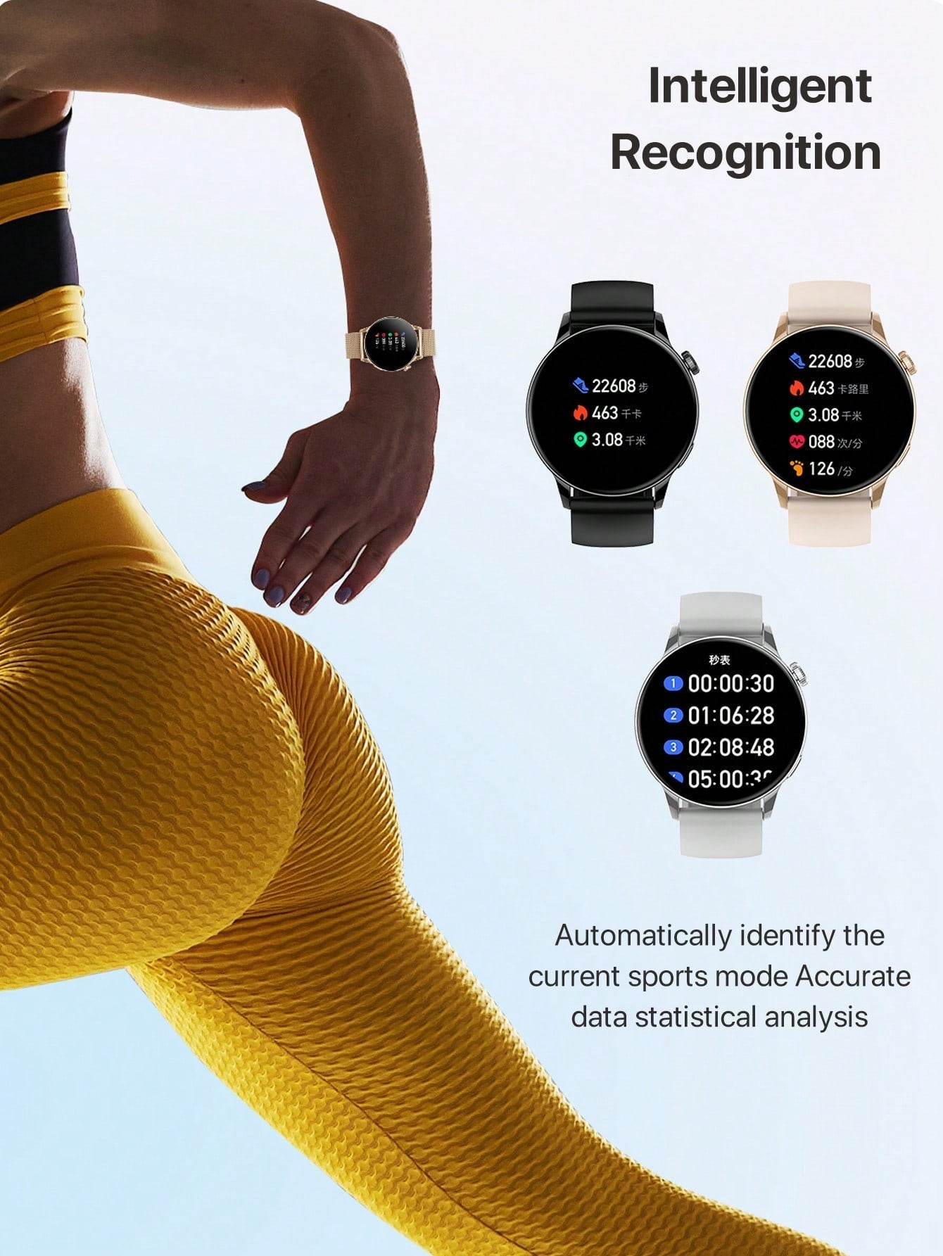 D8 1.3" Women's Smartwatch, Waterproof Fitness Tracker, 100+ Sports Modes