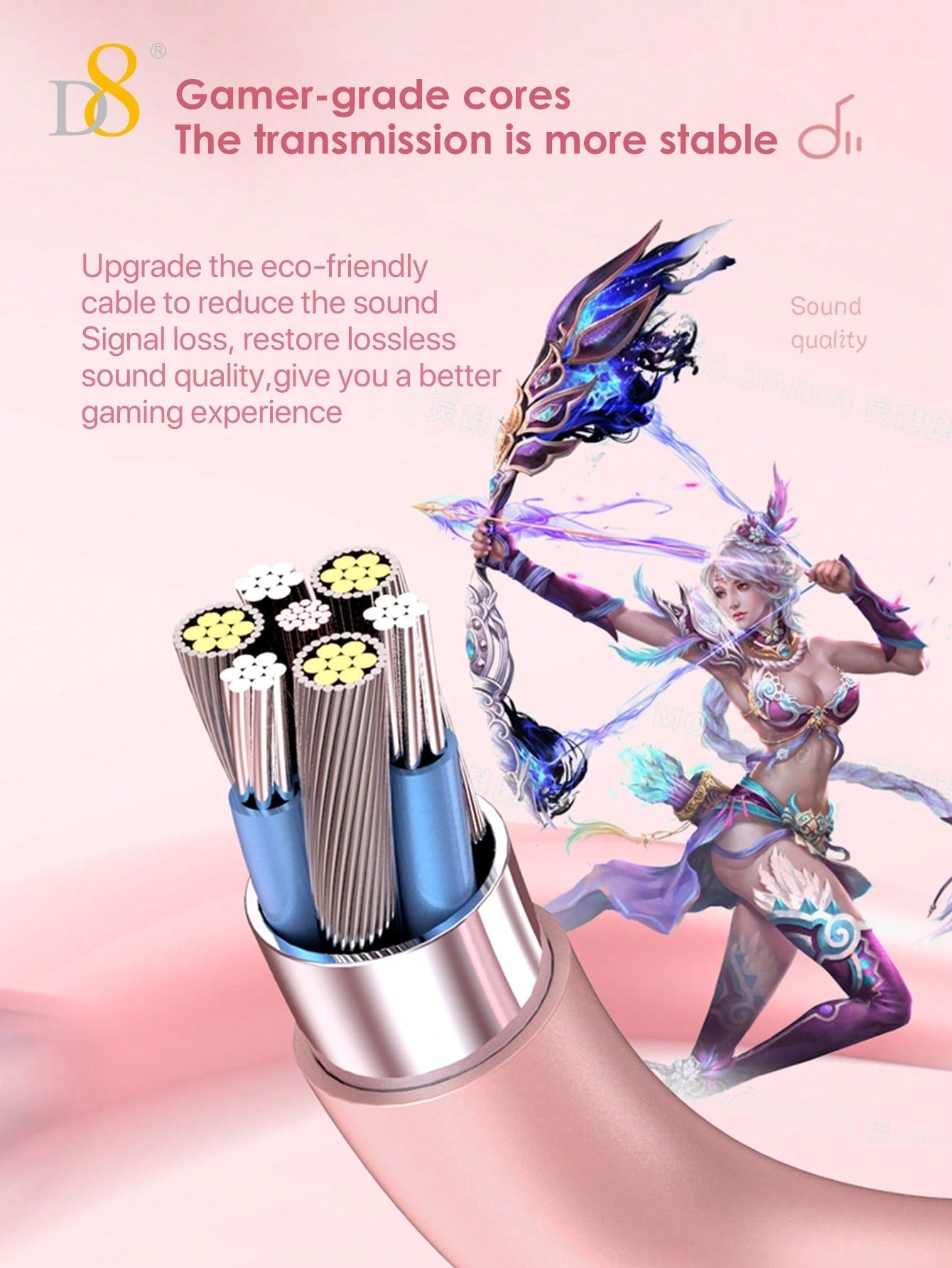 D8 USB-C Sleep Headphones, Wired Earbuds, Bass & Noise Isolation, iPhone/Android