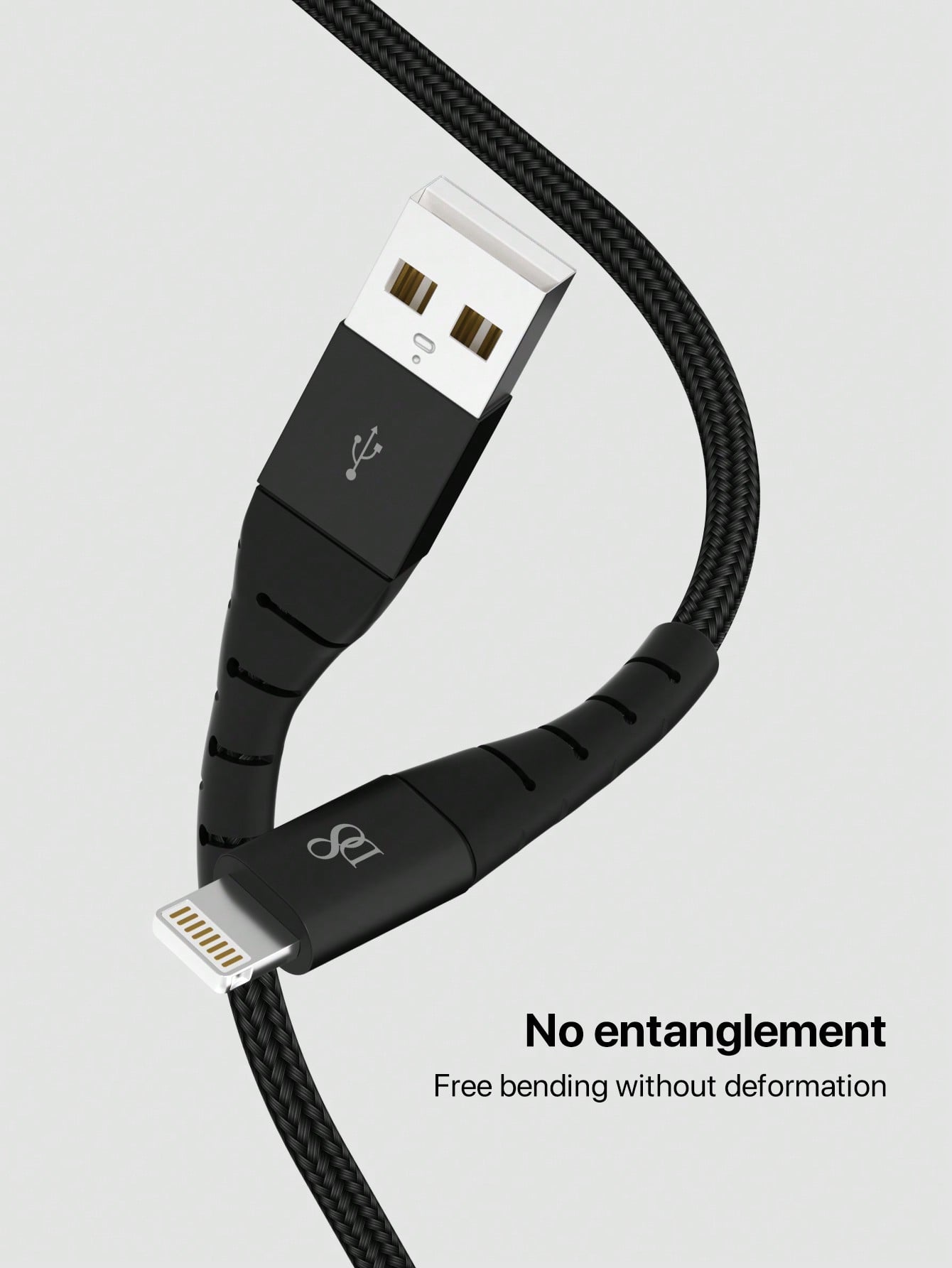 D8 3.3ft MFi Certified Nylon USB-A to Lightning Cable for iPhone & iPad