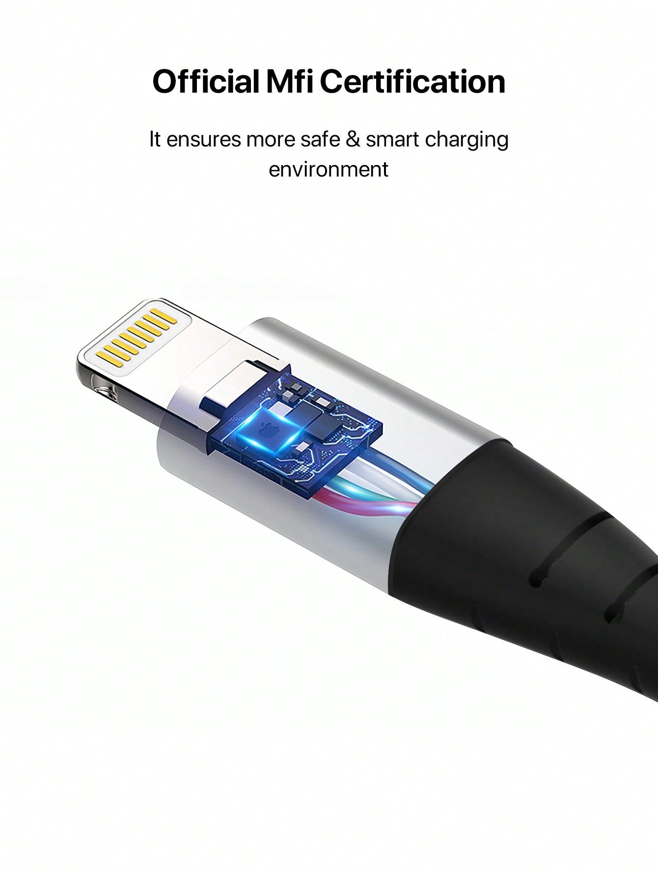 D8 3.3ft MFi Certified Nylon USB-A to Lightning Cable for iPhone & iPad