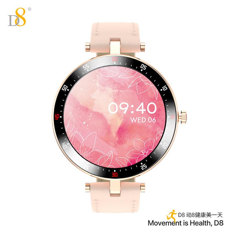 Pink Smart Watch for Women | Genuine Leather - Dynamic8