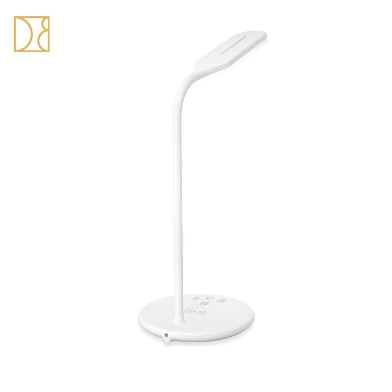 Wireless Charging LED Desk Lamp - Touch Dimmable, 15W Output