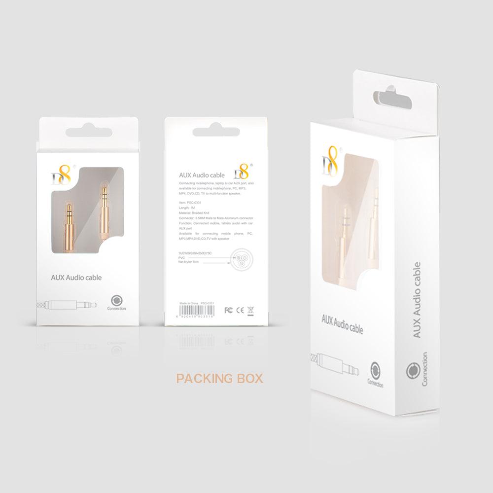 3.5MM Nylon Braided Audio Cable 1 Meter