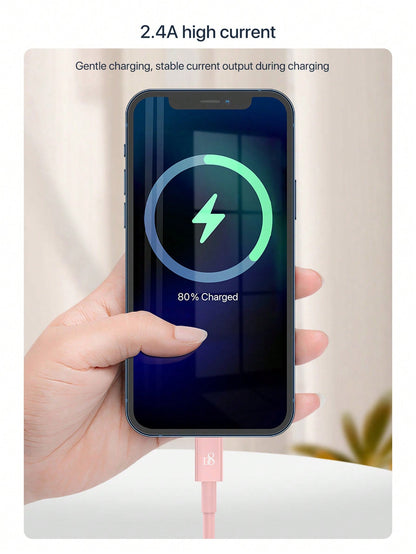 D8 MFi Certified USB-A to Lightning Cable, 2.4A Fast Charging (0.25M/1M/1.5M/2M)