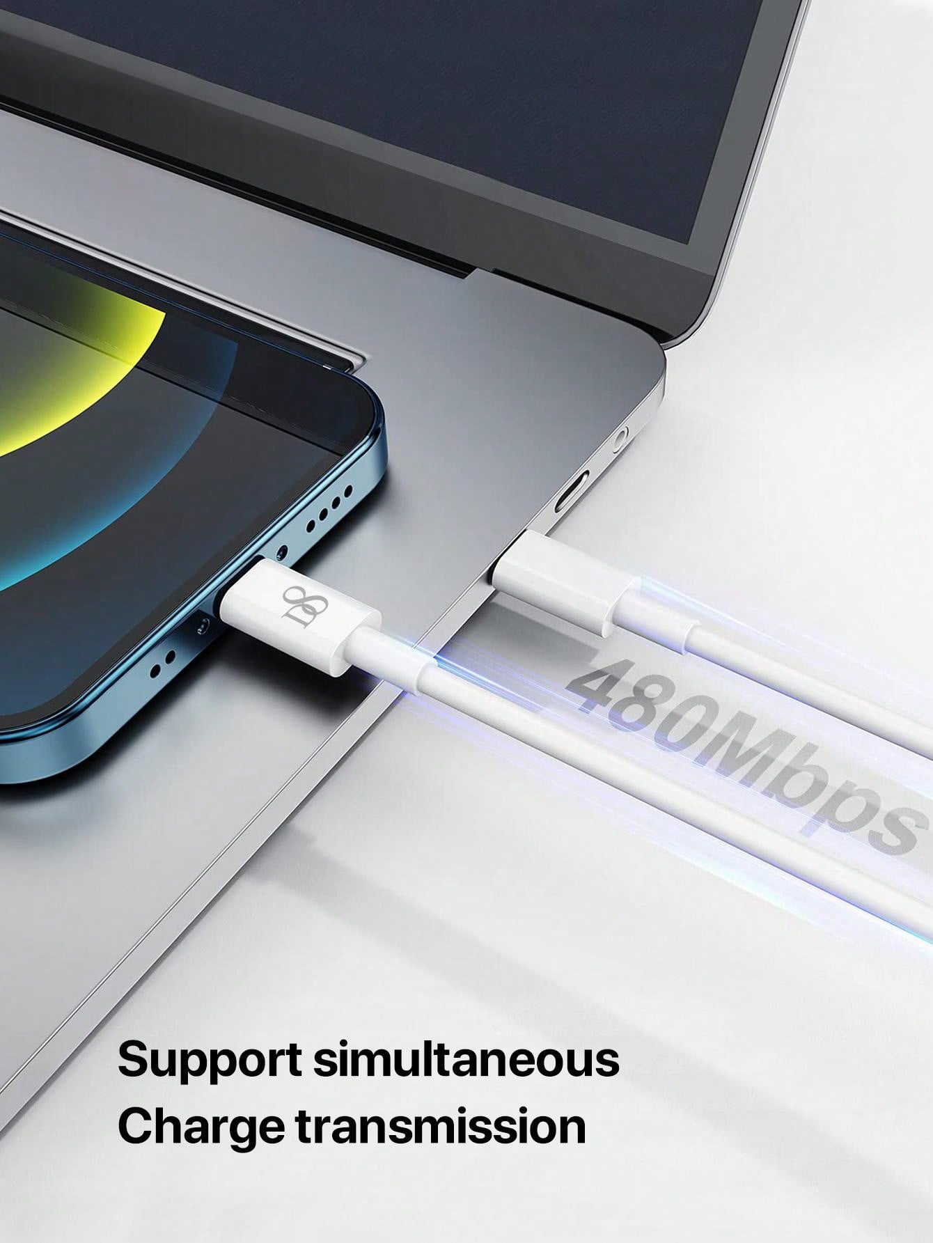 D8 MFi Lightning Cable 3-Pack, USB-C & USB-A, PD Fast Charge for iPhone/iPad