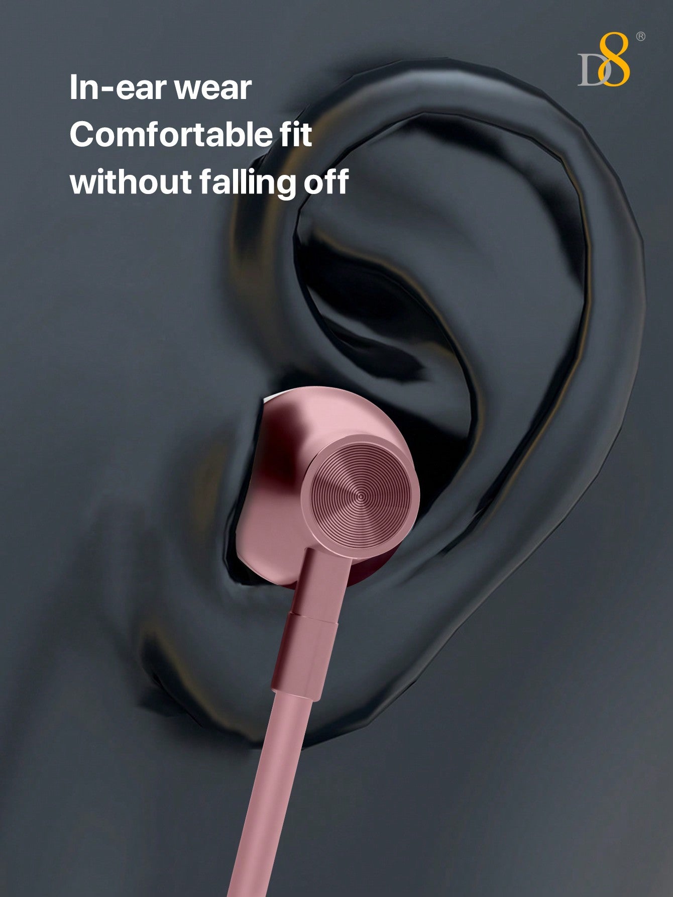 D8 USB-C Earbuds 2-Pack, Mic & Volume Control for iPhone/Galaxy/iPad