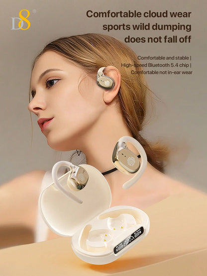 D8 Wireless Sport Earbuds, Noise-Canceling Mic, 72H Battery, HiFi Sound, USB-C