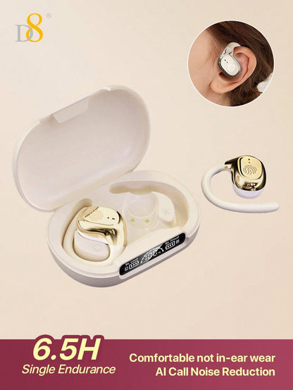 D8 Wireless Sport Earbuds, Noise-Canceling Mic, 72H Battery, HiFi Sound, USB-C