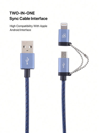 D8 DIY Handmade Beaded MFi Certified 2-in-1 iPhone & Micro USB Charger Cable