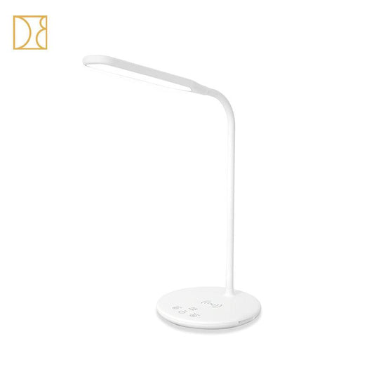 Wireless Charging LED Desk Lamp - Touch Dimmable, 15W Output