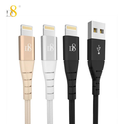 Nylon Braided MFi Lightning to USB Charging Cable for iPhone 14 - Dynamic8