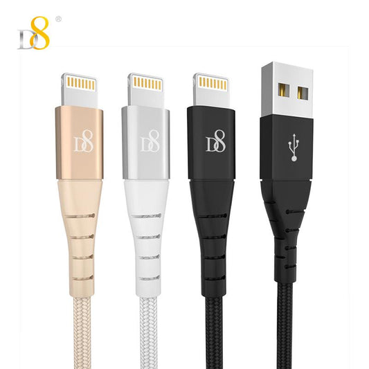 Nylon Braided MFi Lightning to USB Charging Cable for iPhone 14 - Dynamic8